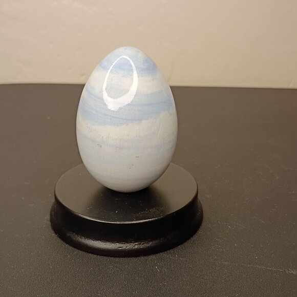 Alan Traynor, Orlando Hand Painted Wood EGGSPRESSSIONS Angel  Black Wood Base - Picture 10 of 12